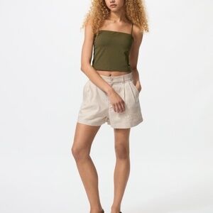NWT!!! AIRism Cotton Cropped Tube Bra Top (size M and Olive Green)